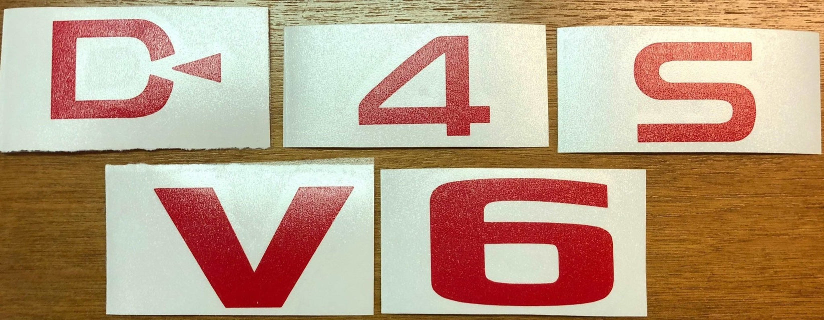 Vinyl Inlay Letter Decals for V6 Engine Cover TVD Vinyl Decals