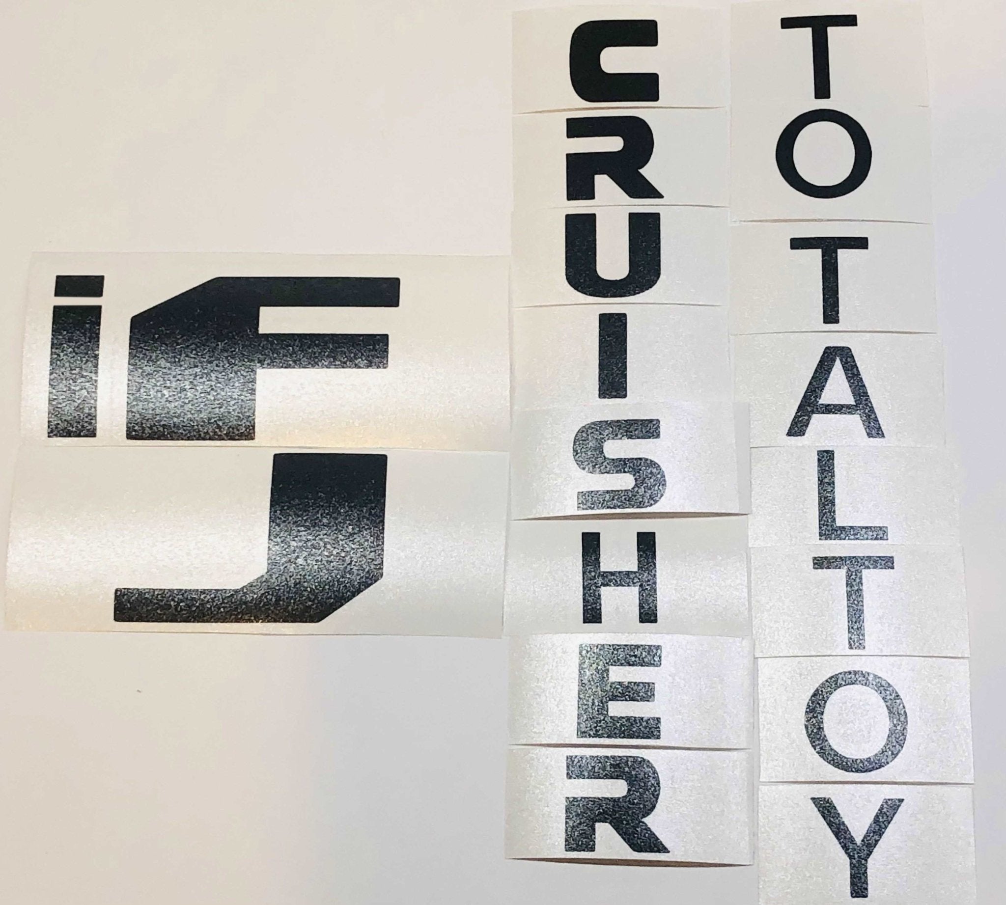 Vinyl Inlay Letter Decals for FJ Cruiser Rear Door Emblems – TVD Vinyl ...