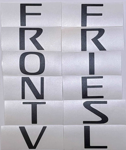 Premium Cast Vinyl Letter Decals for 2005-2021 Frontier Tailgate Emblems - TVD Vinyl Decals