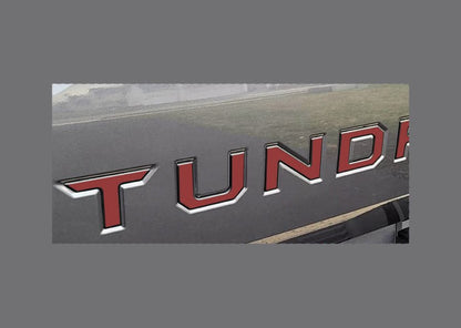 Premium Cast Vinyl Letter Inlay Decals for 2022-2023 Tundra Raised Tailgate Letters - TVD Vinyl Decals